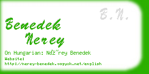 benedek nerey business card